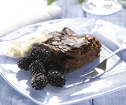Chocolate and blackberry slice recipe